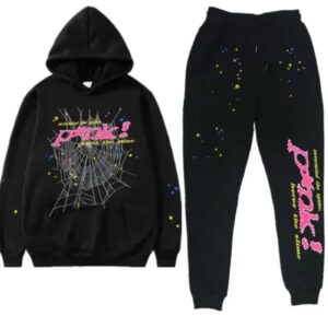 Sp5der tracksuit suit Black