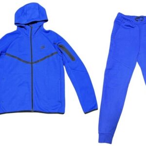 Nike Sportswear Tech Fleece Full Zip Hoodie And Joggers Set Royal Blue/Black