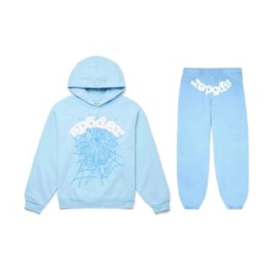 Sp5der Web Hoodie/Sweatpant Set Sky Blue