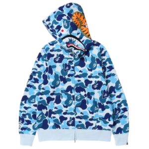 BAPE ABC Camo Shark Zip Hoodie Blue