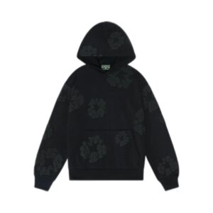 Denim Tears Cotton Wreath Hooded Sweatshirt 'Black Monochrome'