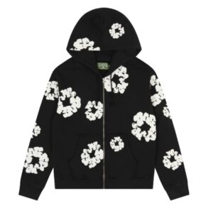 Denim Tears Cotton Wreath Zip Hoodie Black