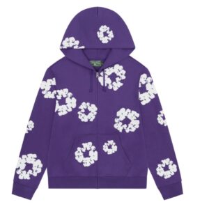 Denim Tears Cotton Wreath Zip Hoodie Purple