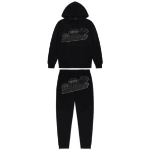 Trapstar Shooters Hoodie Tracksuit Black Monochrome Edition