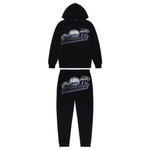 Trapstar Shooters Hoodie Tracksuit Black/Teal
