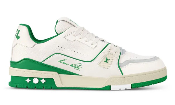 Louis Vuitton Trainer 54 Signature White Green