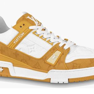 Louis Vuitton Trainer Yellow Monogram Denim White