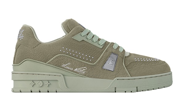 Louis Vuitton Trainer Green with Grained nubuck buffalo leather