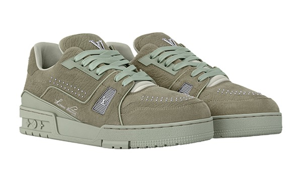 Louis Vuitton Trainer Green with Grained nubuck buffalo leather - Image 4