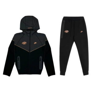 Nike Sportswear x Central Cee Tech Fleece Hoodie & Joggers Set Black/Metallic Red Bronze